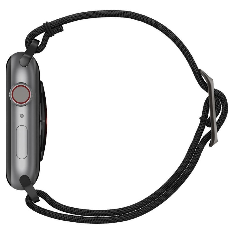 „Spigen Fit Lite“ dirželis, skirtas Apple Watch 4/ 5/ 6/ 7/ 8/ 9/ SE/ Ultra (42/ 44/ 45/ 49 mm) – juodas