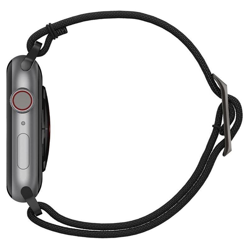 „Spigen Fit Lite“ dirželis, skirtas Apple Watch 4/ 5/ 6/ 7/ 8/ 9/ SE/ Ultra (42/ 44/ 45/ 49 mm) – juodas
