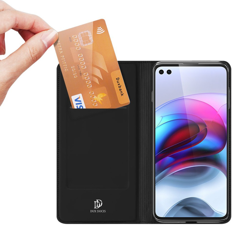 Dux Ducis Skin Pro dėklo dėklo dangtelis su atvartu Motorola Moto G100 / Edge S juodas