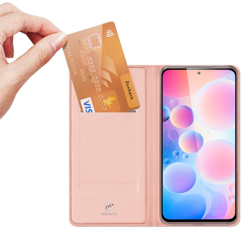 Dux Ducis Skin Pro dėklo dėklo dangtelis su atvartu Xiaomi Redmi K40 Pro+ / K40 Pro / K40 / Poco F3 rožinė