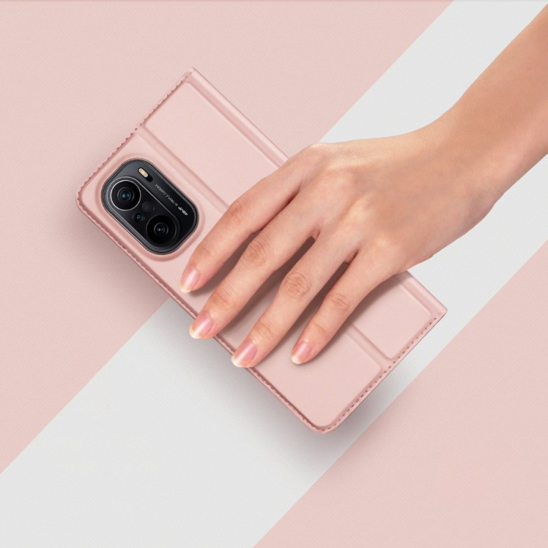 Dux Ducis Skin Pro dėklo dėklo dangtelis su atvartu Xiaomi Redmi K40 Pro+ / K40 Pro / K40 / Poco F3 rožinė