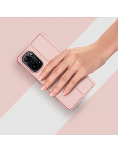 Dux Ducis Skin Pro dėklo dėklo dangtelis su atvartu Xiaomi Redmi K40 Pro+ / K40 Pro / K40 / Poco F3 rožinė Dux Ducis Skin Pro dėklo dėklo dangtelis su atvartu Xiaomi Redmi K40 Pro+ / K40 Pro / K40 / Poco F3 rožinė