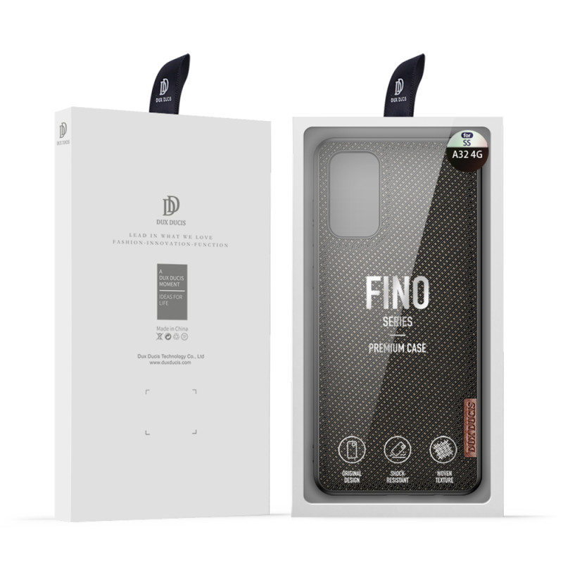 Dux Ducis Fino dėklo dangtelis, padengtas nailono medžiaga, skirtas Samsung Galaxy A32 4G žaliai