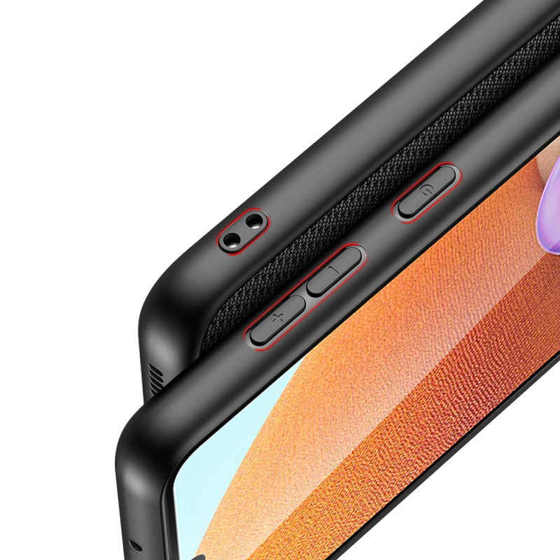 Dux Ducis Fino dėklo dangtelis, padengtas nailono medžiaga, skirtas Samsung Galaxy A32 4G žaliai