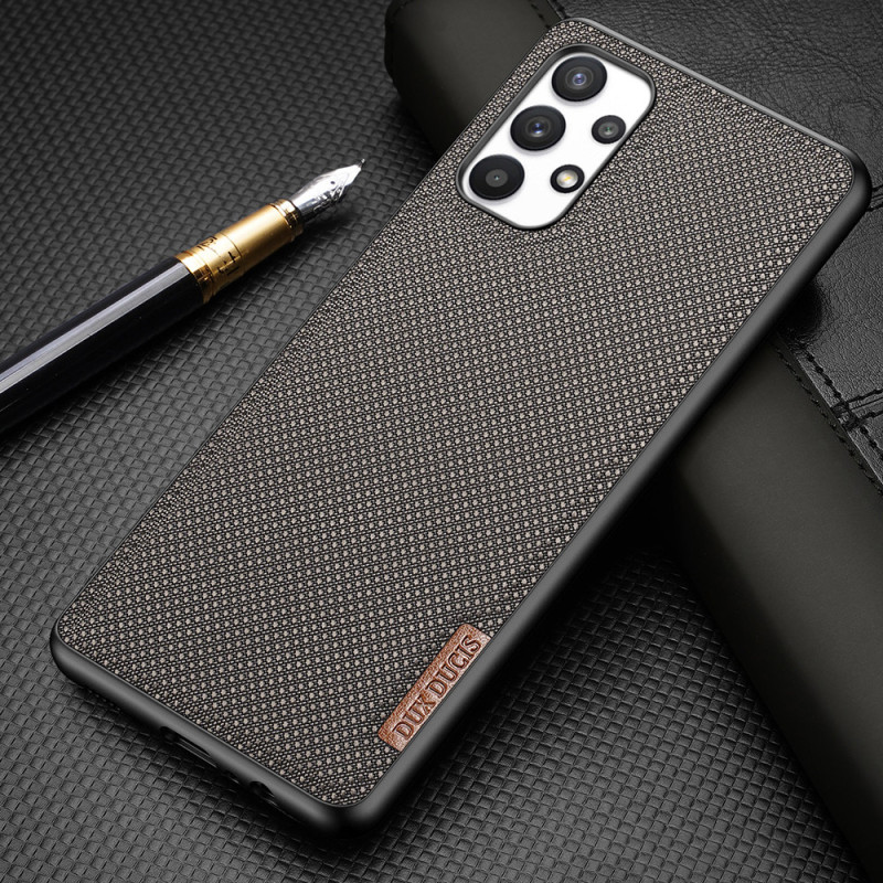 Dux Ducis Fino dėklo dangtelis, padengtas nailono medžiaga, skirtas Samsung Galaxy A32 4G žaliai