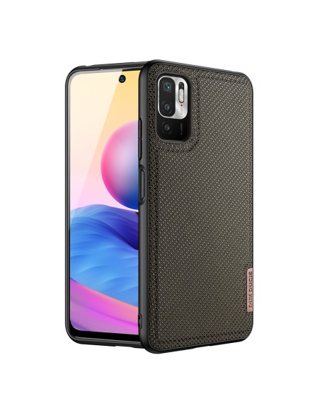 Dux Ducis Fino dėklo dangtelis padengtas nailono medžiaga Xiaomi Redmi Note 10 5G / POCO M3 PRO žalia Dux Ducis Fino dėklo dangtelis padengtas nailono medžiaga Xiaomi Redmi Note 10 5G / POCO M3 PRO žalia