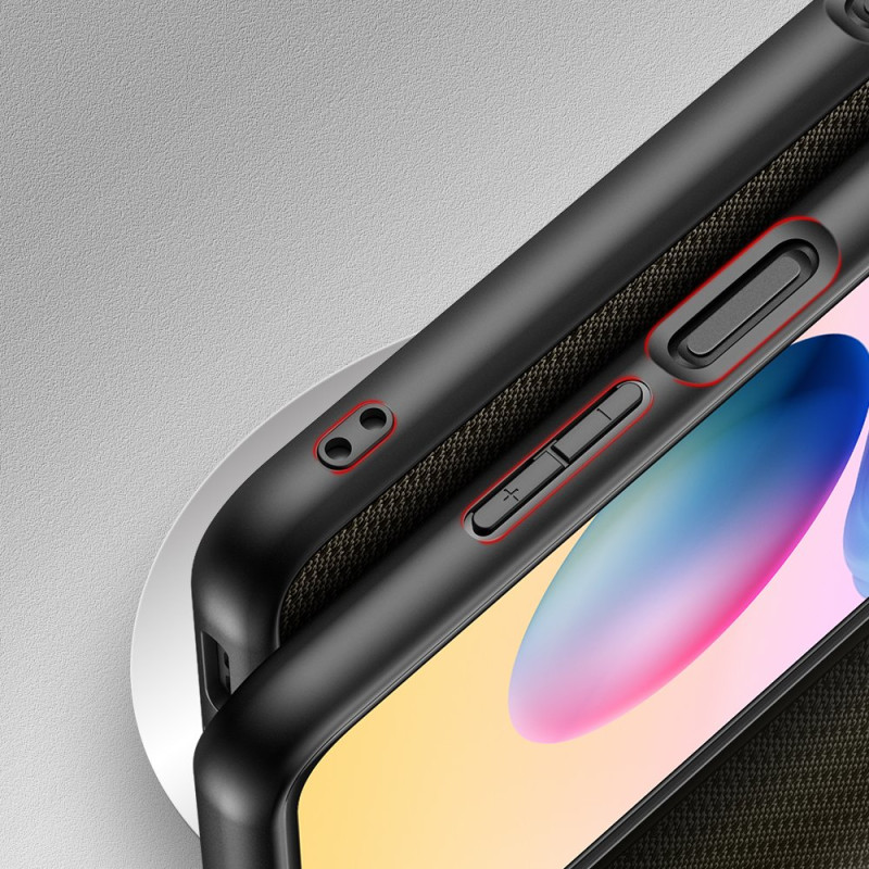 Dux Ducis Fino dėklo dangtelis padengtas nailono medžiaga Xiaomi Redmi Note 10 5G / POCO M3 PRO žalia