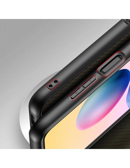 Dux Ducis Fino dėklo dangtelis padengtas nailono medžiaga Xiaomi Redmi Note 10 5G / POCO M3 PRO žalia Dux Ducis Fino dėklo dangtelis padengtas nailono medžiaga Xiaomi Redmi Note 10 5G / POCO M3 PRO žalia