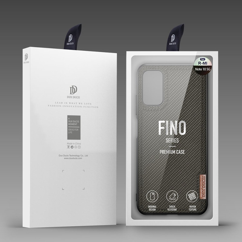 Dux Ducis Fino dėklo dangtelis padengtas nailono medžiaga Xiaomi Redmi Note 10 5G / POCO M3 PRO žalia