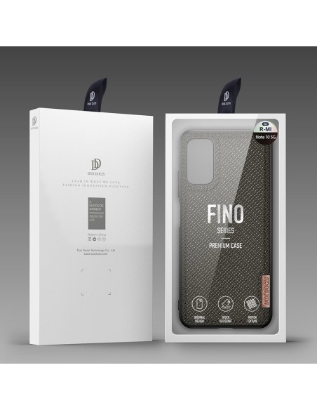 Dux Ducis Fino dėklo dangtelis padengtas nailono medžiaga Xiaomi Redmi Note 10 5G / POCO M3 PRO žalia Dux Ducis Fino dėklo dangtelis padengtas nailono medžiaga Xiaomi Redmi Note 10 5G / POCO M3 PRO žalia