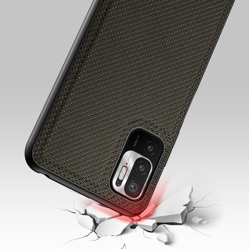 Dux Ducis Fino dėklo dangtelis padengtas nailono medžiaga Xiaomi Redmi Note 10 5G / POCO M3 PRO žalia