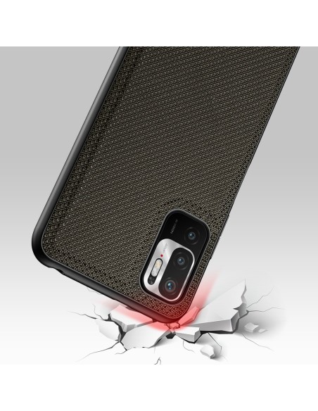 Dux Ducis Fino dėklo dangtelis padengtas nailono medžiaga Xiaomi Redmi Note 10 5G / POCO M3 PRO žalia Dux Ducis Fino dėklo dangtelis padengtas nailono medžiaga Xiaomi Redmi Note 10 5G / POCO M3 PRO žalia