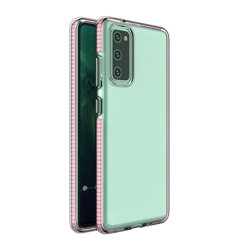 Spring Case Cover Gel Dėklas su spalvingu rėmeliu, skirtas Samsung Galaxy A72 4G šviesiai rožinei Spring Case Cover Gel Dėklas su spalvingu rėmeliu, skirtas Samsung Galaxy A72 4G šviesiai rožinei