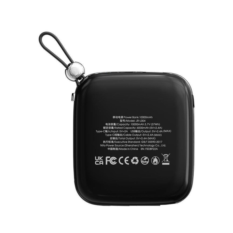 Powerbank 10000mAh Jelly Series 22,5W laidas iPhone Lightning black