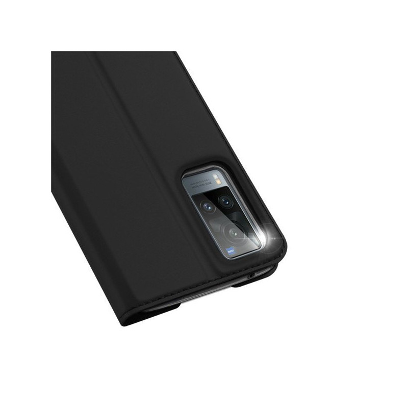 Dux Ducis Skin Pro dėklo dėklo dangtelis su atvartu Vivo X60 juodas