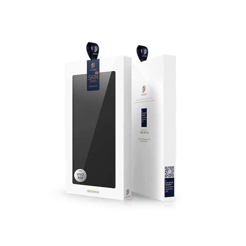 Dux Ducis Skin Pro dėklo dėklo dangtelis su atvartu Vivo X60 juodas