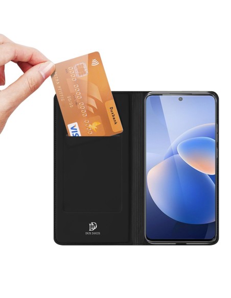 Dux Ducis Skin Pro dėklo dėklo dangtelis su atvartu Vivo X60 juodas Dux Ducis Skin Pro dėklo dėklo dangtelis su atvartu Vivo X60 juodas
