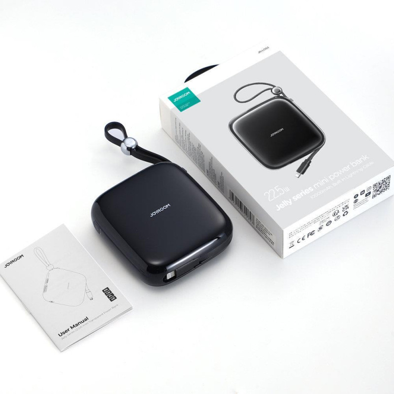 Powerbank 10000mAh Jelly Series 22,5W laidas iPhone Lightning black