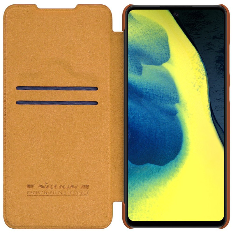 Nillkin Qin odinis dėklas Samsung Galaxy A72 4G rudas