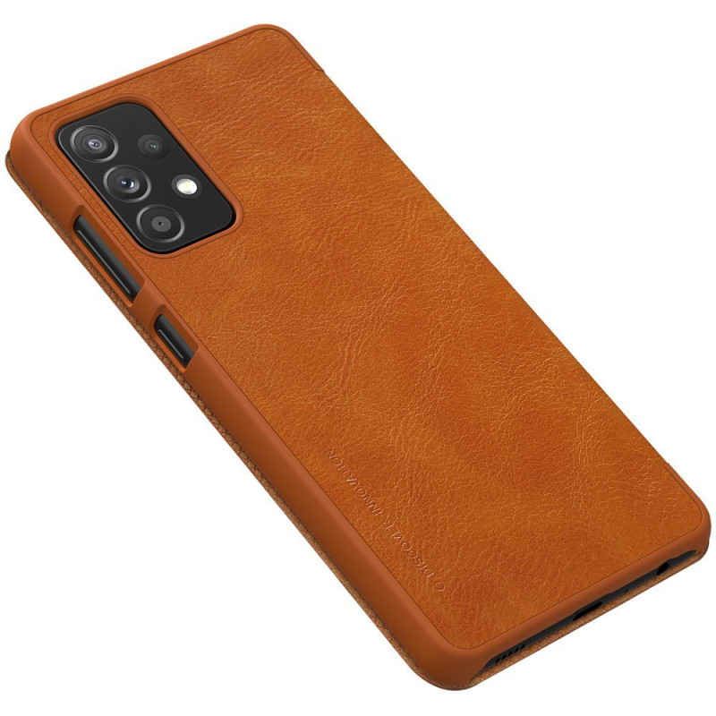 Nillkin Qin odinis dėklas Samsung Galaxy A72 4G rudas