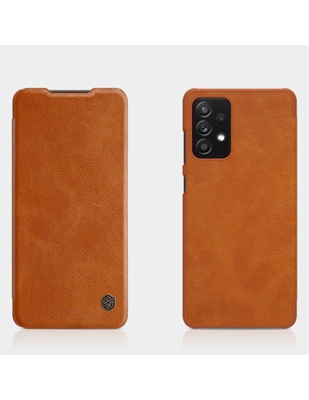 Nillkin Qin odinis dėklas Samsung Galaxy A72 4G rudas Nillkin Qin odinis dėklas Samsung Galaxy A72 4G rudas
