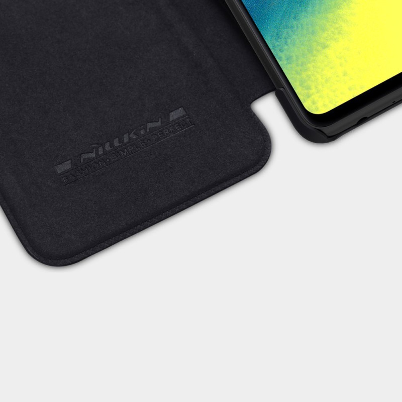 Nillkin Qin odinis dėklas Samsung Galaxy A72 4G rudas