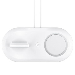 Spigen Magfit Duo indukcinis įkroviklis Apple MagSafe / Apple Watch - baltas
