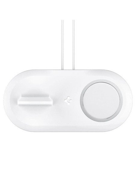 Spigen Magfit Duo indukcinis įkroviklis Apple MagSafe / Apple Watch - baltas