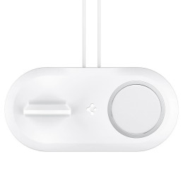 Spigen Magfit Duo indukcinis įkroviklis Apple MagSafe / Apple Watch - baltas