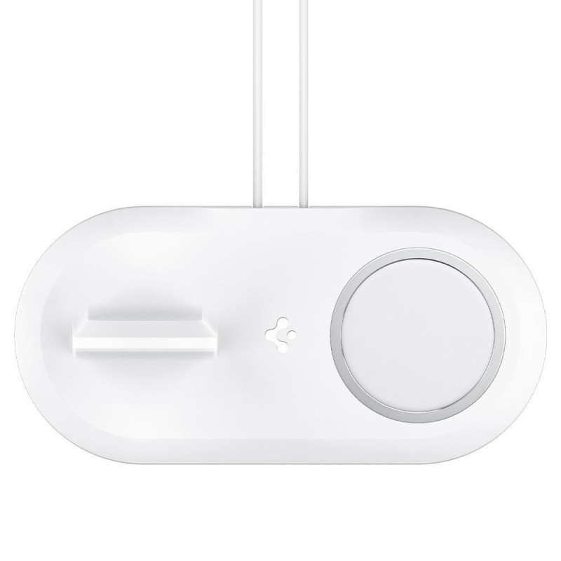 Spigen Magfit Duo indukcinis įkroviklis Apple MagSafe / Apple Watch - baltas
