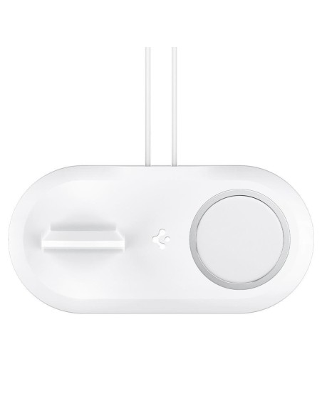 Spigen Magfit Duo indukcinis įkroviklis Apple MagSafe / Apple Watch - baltas