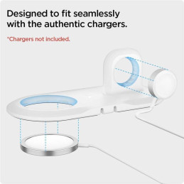 Spigen Magfit Duo indukcinis įkroviklis Apple MagSafe / Apple Watch - baltas