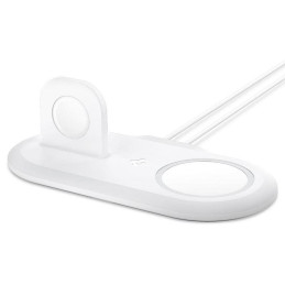 Spigen Magfit Duo indukcinis įkroviklis Apple MagSafe / Apple Watch - baltas