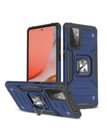 Wozinsky Ring Armor Armored Hybrid Case Cover + Magnetinis laikiklis, skirtas Samsung Galaxy A72 4G Blue Wozinsky Ring Armor Armored Hybrid Case Cover + Magnetinis laikiklis, skirtas Samsung Galaxy A72 4G Blue