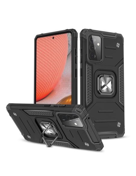 Wozinsky Ring Armor Armored Hybrid Case Cover + Magnetinis laikiklis, skirtas Samsung Galaxy A72 4G Black
