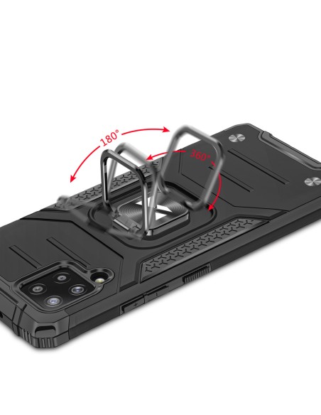 Wozinsky Ring Armor Armored Hybrid Case Cover + Magnetinis laikiklis, skirtas Samsung Galaxy A42 5G Silver