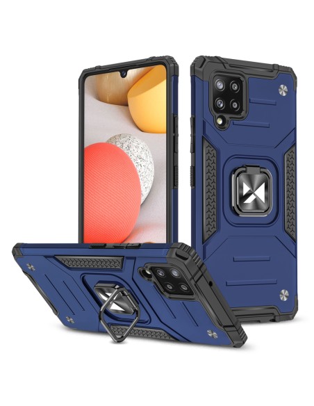 Wozinsky Ring Armor Armored Hybrid Case Cover + Magnetinis laikiklis, skirtas Samsung Galaxy A42 5G Blue