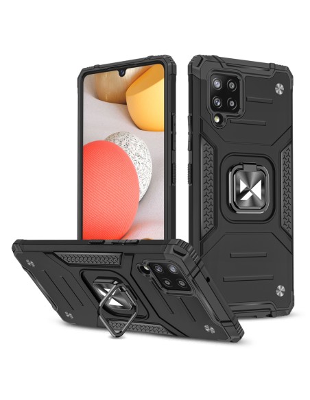 Wozinsky Ring Armor Armored Hybrid Case Cover + Magnetinis laikiklis, skirtas Samsung Galaxy A42 5G Black Wozinsky Ring Armor Armored Hybrid Case Cover + Magnetinis laikiklis, skirtas Samsung Galaxy A42 5G Black