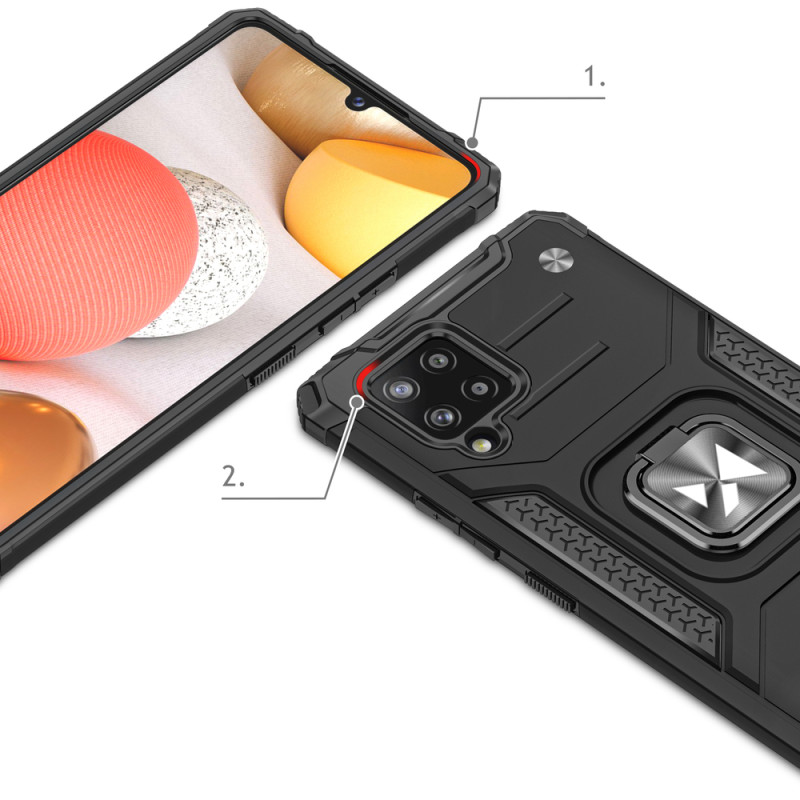 Wozinsky Ring Armor Armored Hybrid Case Cover + Magnetinis laikiklis, skirtas Samsung Galaxy A42 5G Black