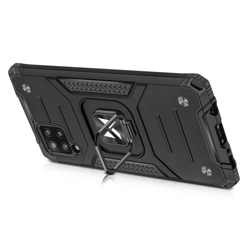 Wozinsky Ring Armor Armored Hybrid Case Cover + Magnetinis laikiklis, skirtas Samsung Galaxy A42 5G Black