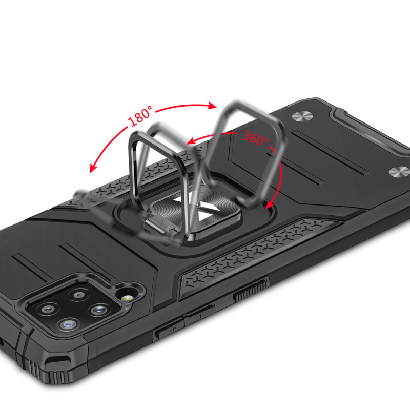 Wozinsky Ring Armor Armored Hybrid Case Cover + Magnetinis laikiklis, skirtas Samsung Galaxy A42 5G Black