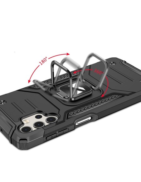 Wozinsky Ring Armor Armored Hybrid Case Cover + Magnetinis laikiklis, skirtas Samsung Galaxy A32 5G Black