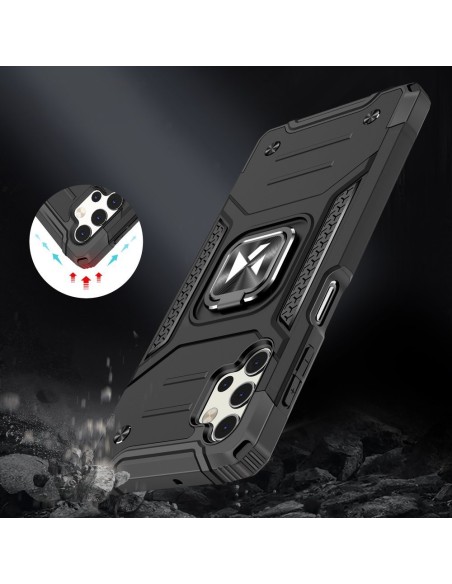 Wozinsky Ring Armor Armored Hybrid Case Cover + Magnetinis laikiklis, skirtas Samsung Galaxy A32 5G Black