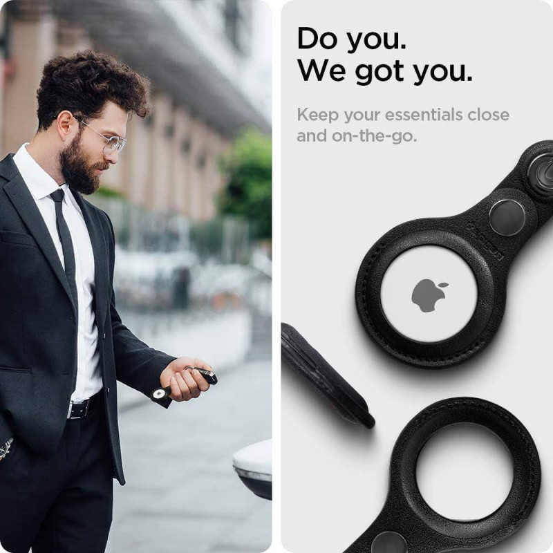 Spigen Valentinus dėklas Apple AirTag - juodas