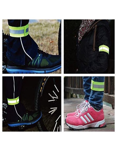 Šviesą atspindinti dviračio apyrankė, bėgiojanti Velcro 4cm oranžinė