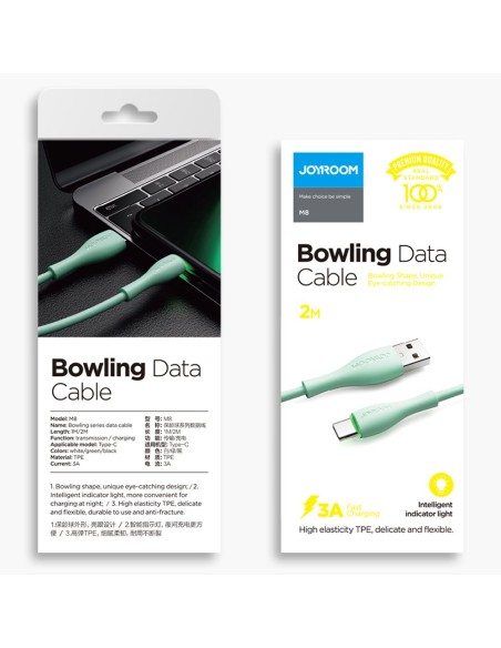 Joyroom USB – C tipo USB kabelis 3 A 1 m baltas (S-1030M8) Joyroom USB – C tipo USB kabelis 3 A 1 m baltas (S-1030M8)