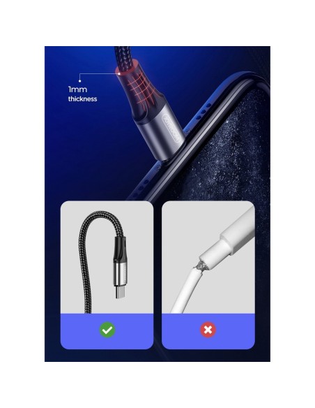 Joyroom USB – C tipo USB laidas 3 A 1 m juodas (S-1030N1) Joyroom USB – C tipo USB laidas 3 A 1 m juodas (S-1030N1)