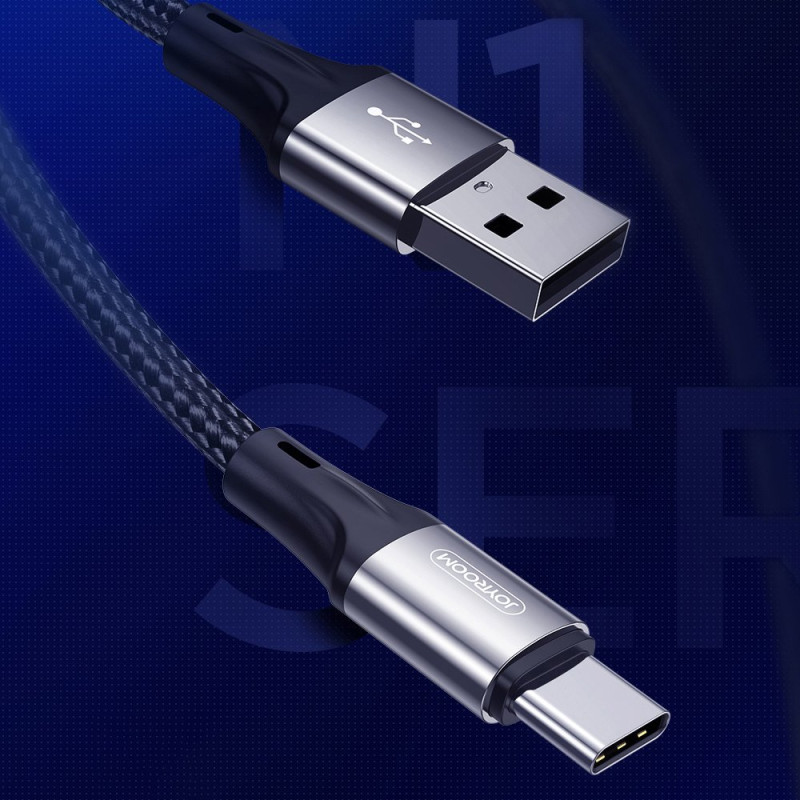 Joyroom USB – C tipo USB laidas 3 A 1 m juodas (S-1030N1)