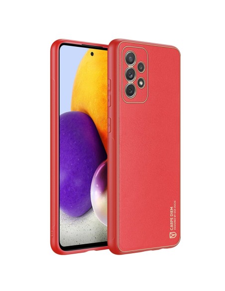 Dux Ducis Yolo elegantiškas dėklo dangtelis pagamintas iš ekologiškos odos, skirtas Samsung Galaxy A72 4G raudonas Dux Ducis Yolo elegantiškas dėklo dangtelis pagamintas iš ekologiškos odos, skirtas Samsung Galaxy A72 4G raudonas