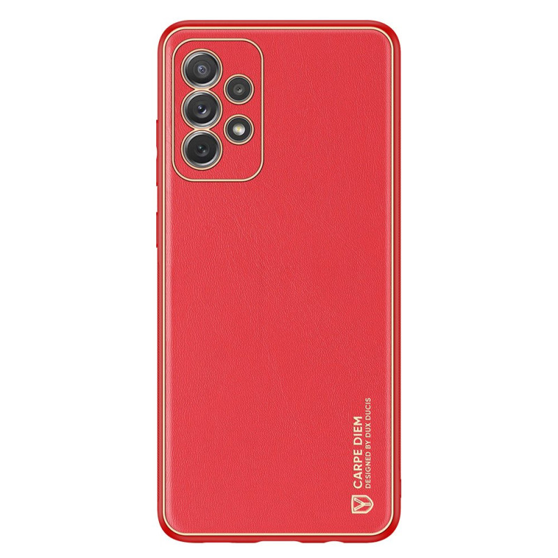 Dux Ducis Yolo elegantiškas dėklo dangtelis pagamintas iš ekologiškos odos, skirtas Samsung Galaxy A72 4G raudonas
